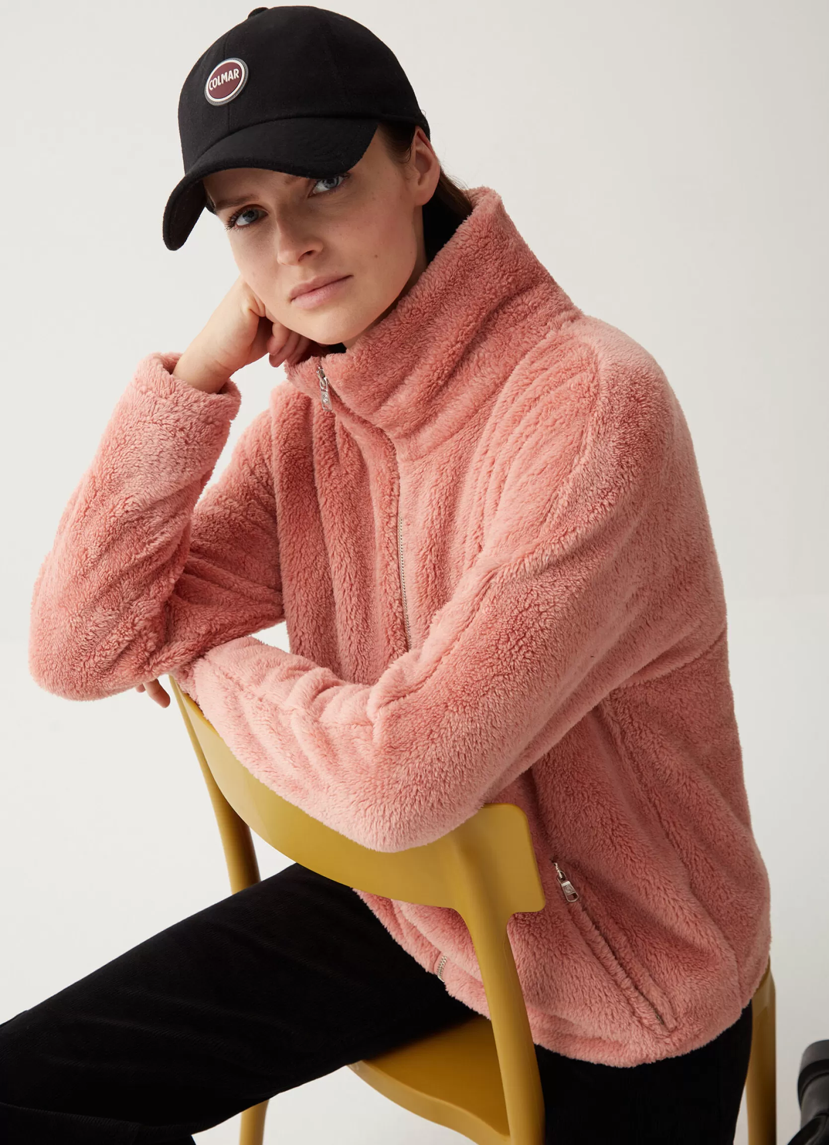 Colmar Teddy bear-effect full zip sweatshirt | woman Sweatshirts