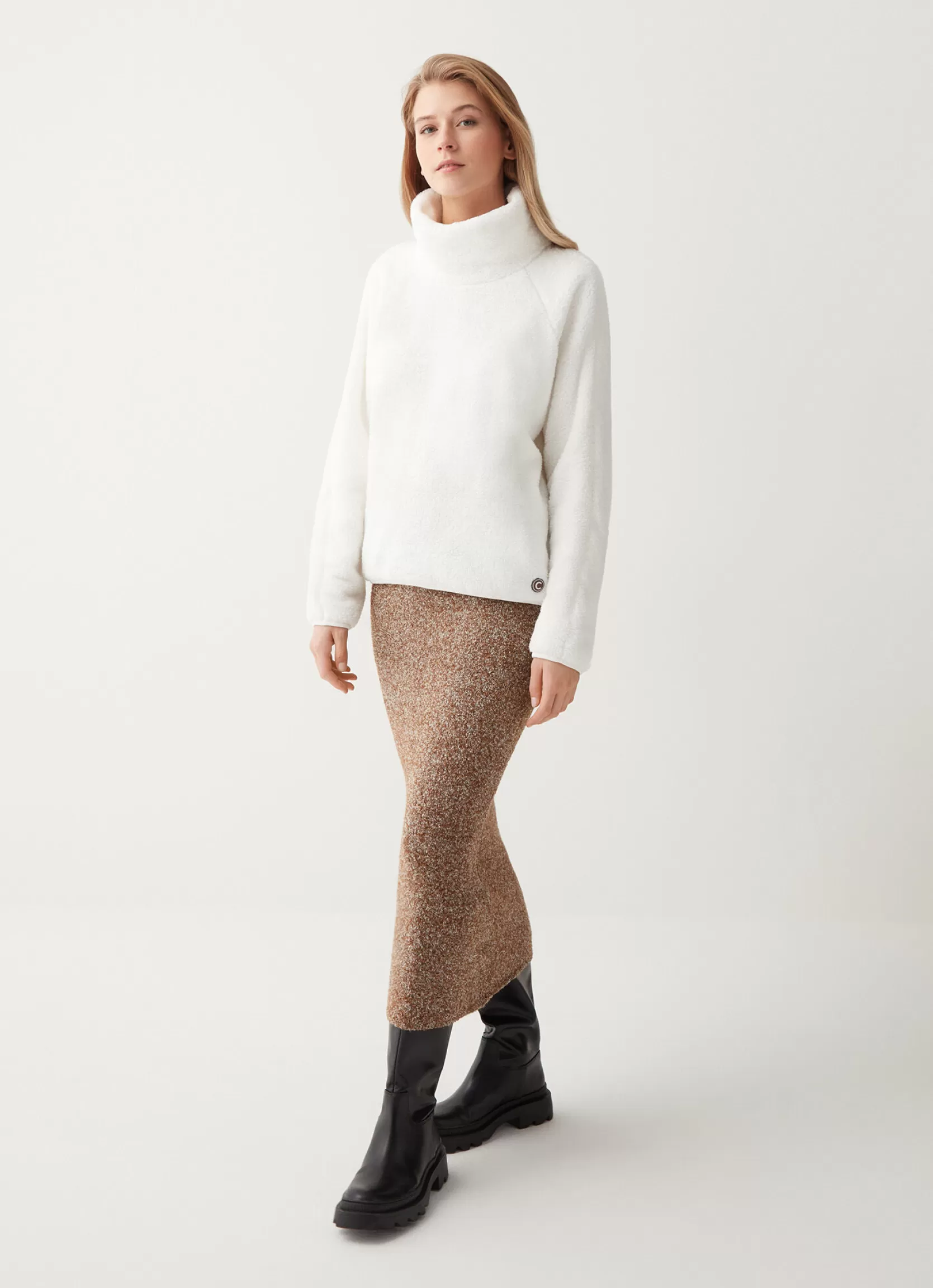 Colmar Teddy bear-effect turtleneck sweatshirt | woman Sweatshirts
