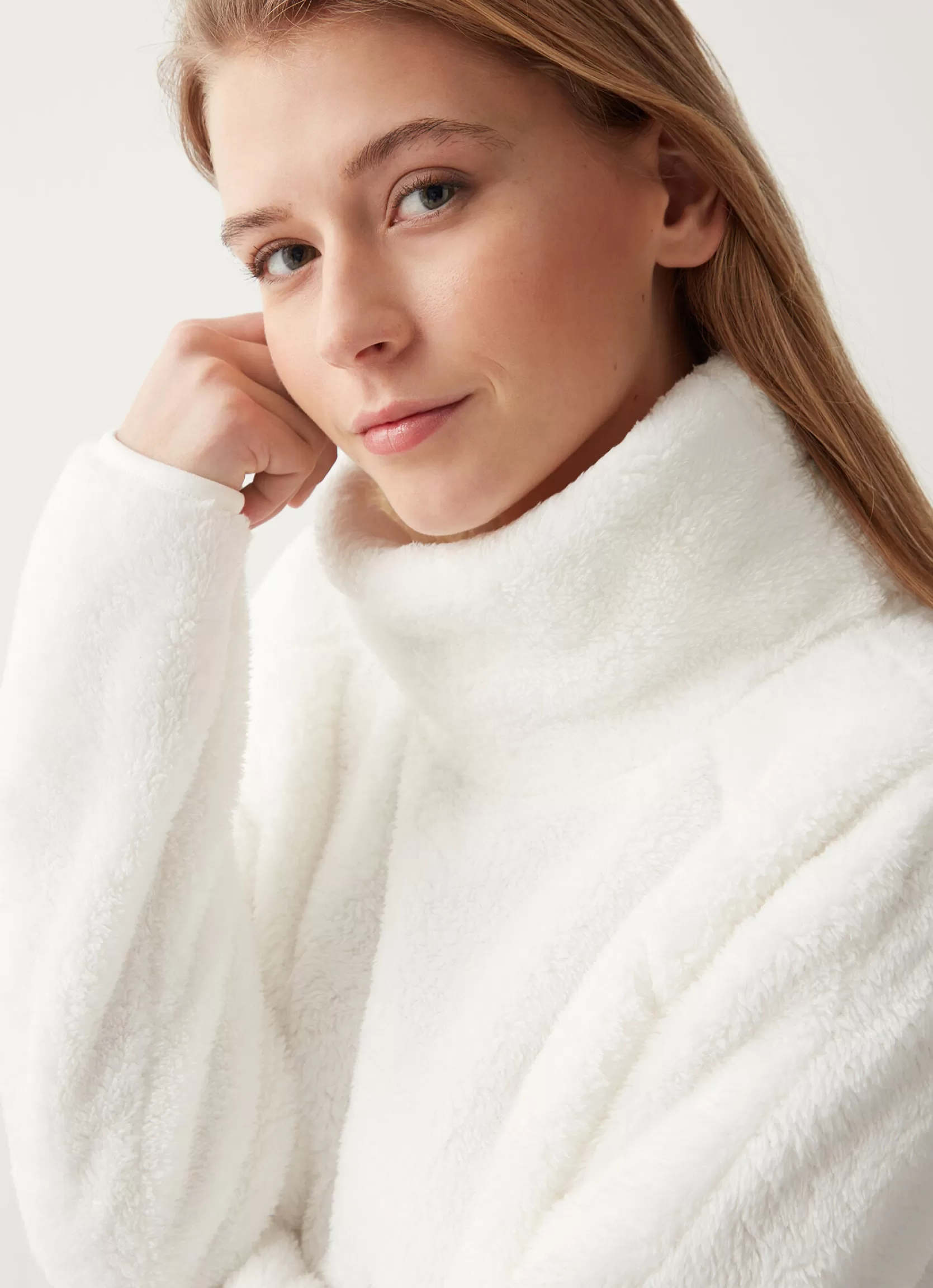 Colmar Teddy bear-effect turtleneck sweatshirt | woman Sweatshirts