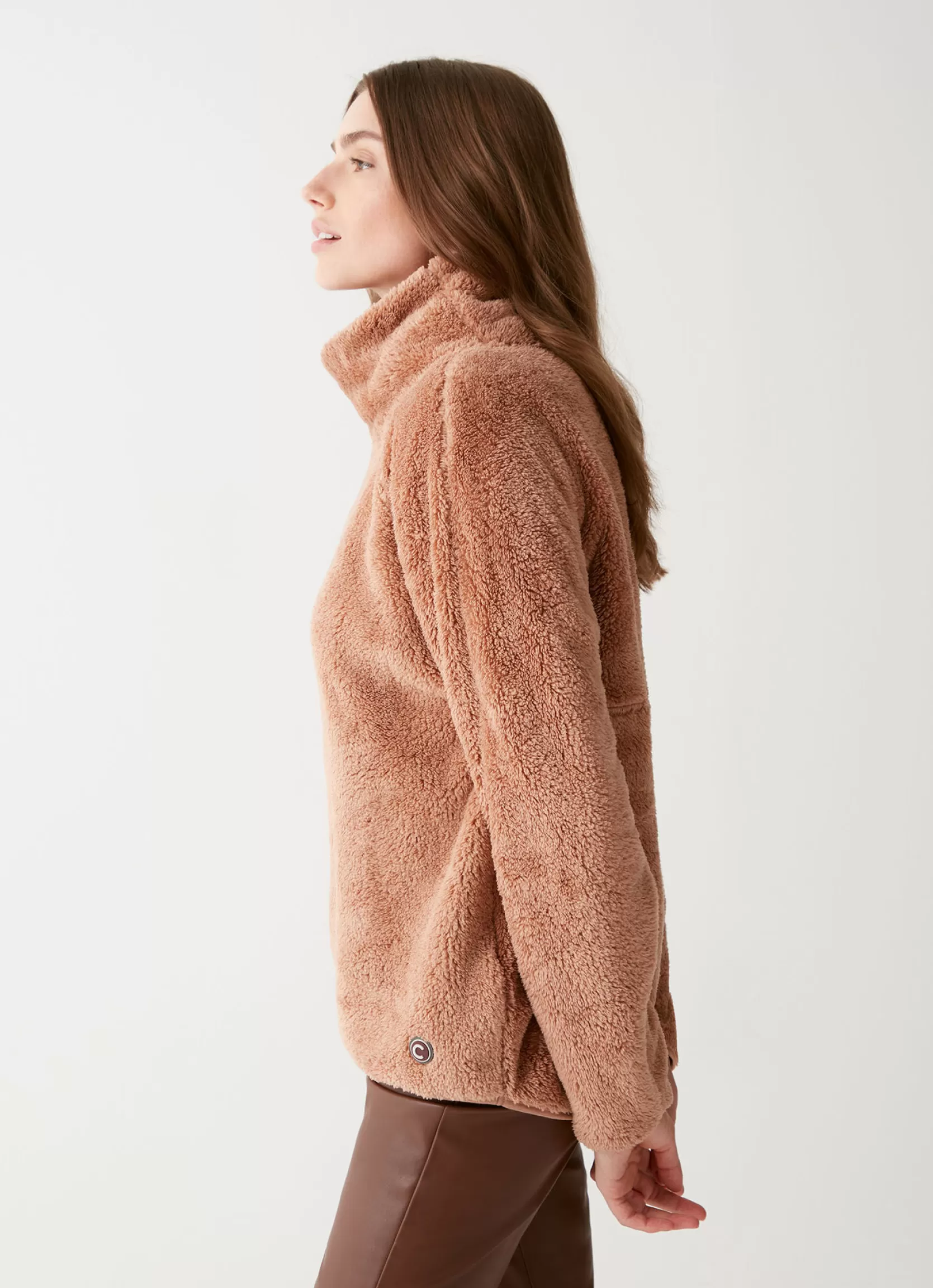 Colmar Teddy bear-effect turtleneck sweatshirt | woman Sweatshirts