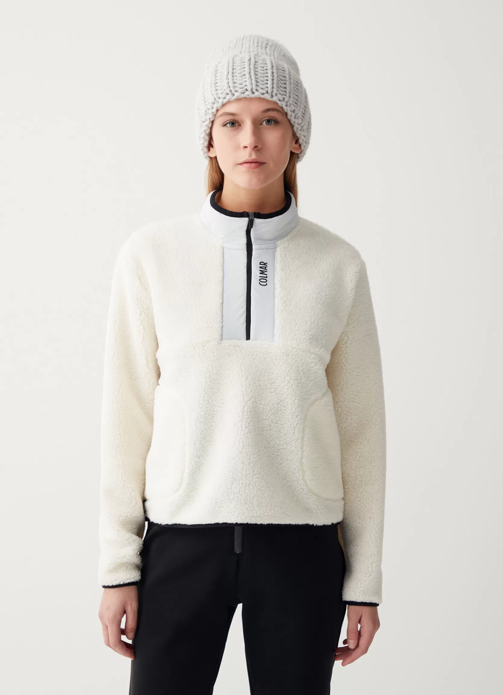 Colmar Teddy-effect thermal ski sweatshirt with half-zip | woman Sweatshirts and Fleeces