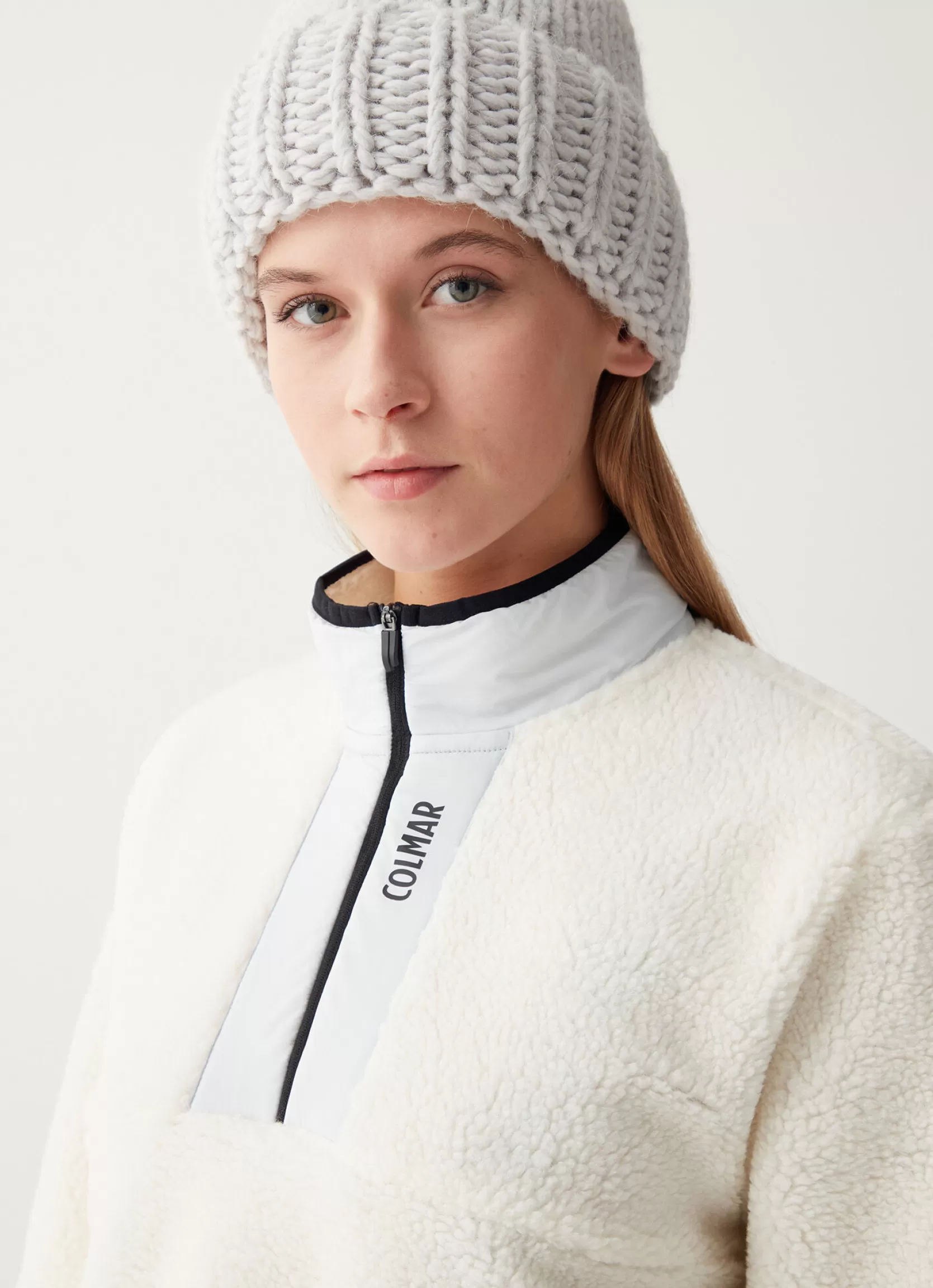 Colmar Teddy-effect thermal ski sweatshirt with half-zip | woman Sweatshirts and Fleeces