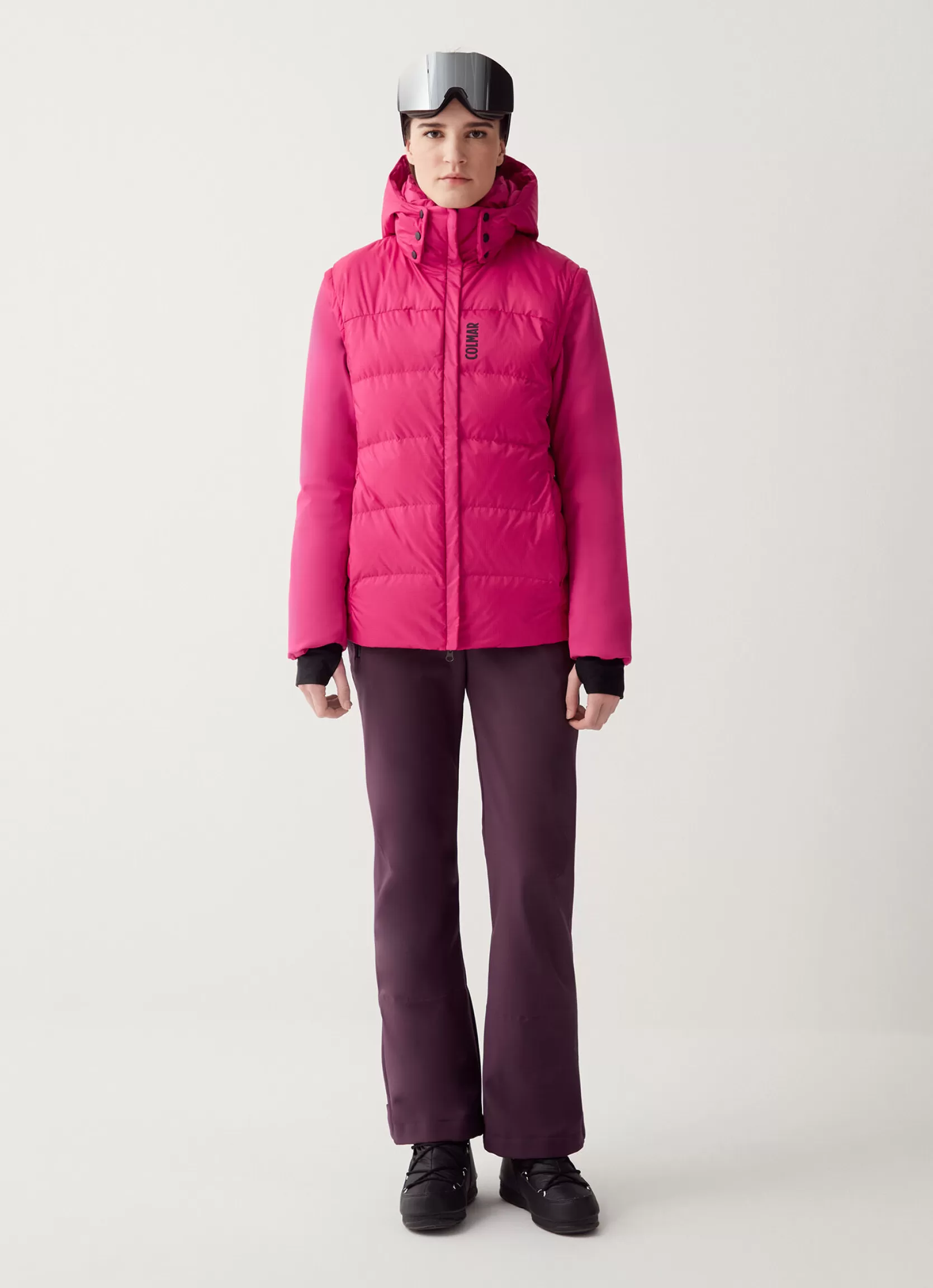 Colmar Textured fabric and softshell ski jacket | woman Ski Jackets