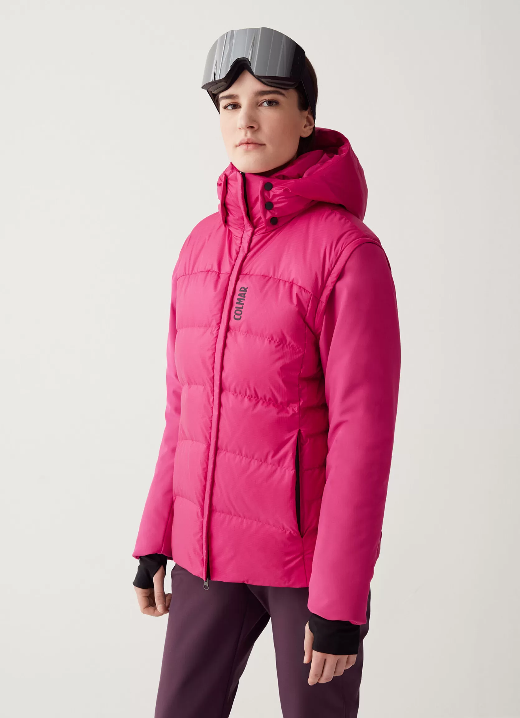 Colmar Textured fabric and softshell ski jacket | woman Ski Jackets