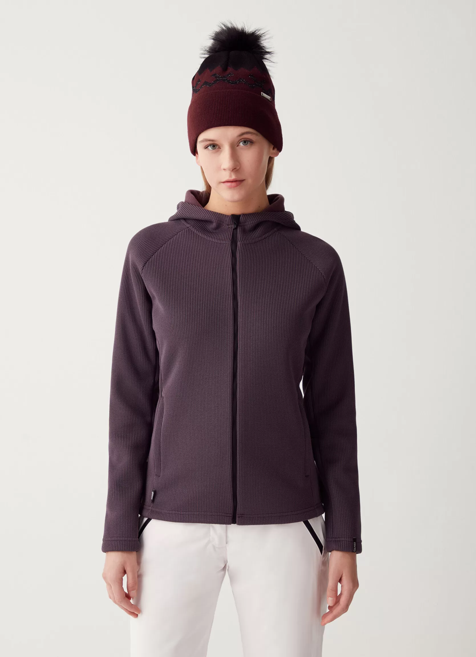 Colmar Tricot-effect ski sweatshirt with hood | woman Sweatshirts and Fleeces