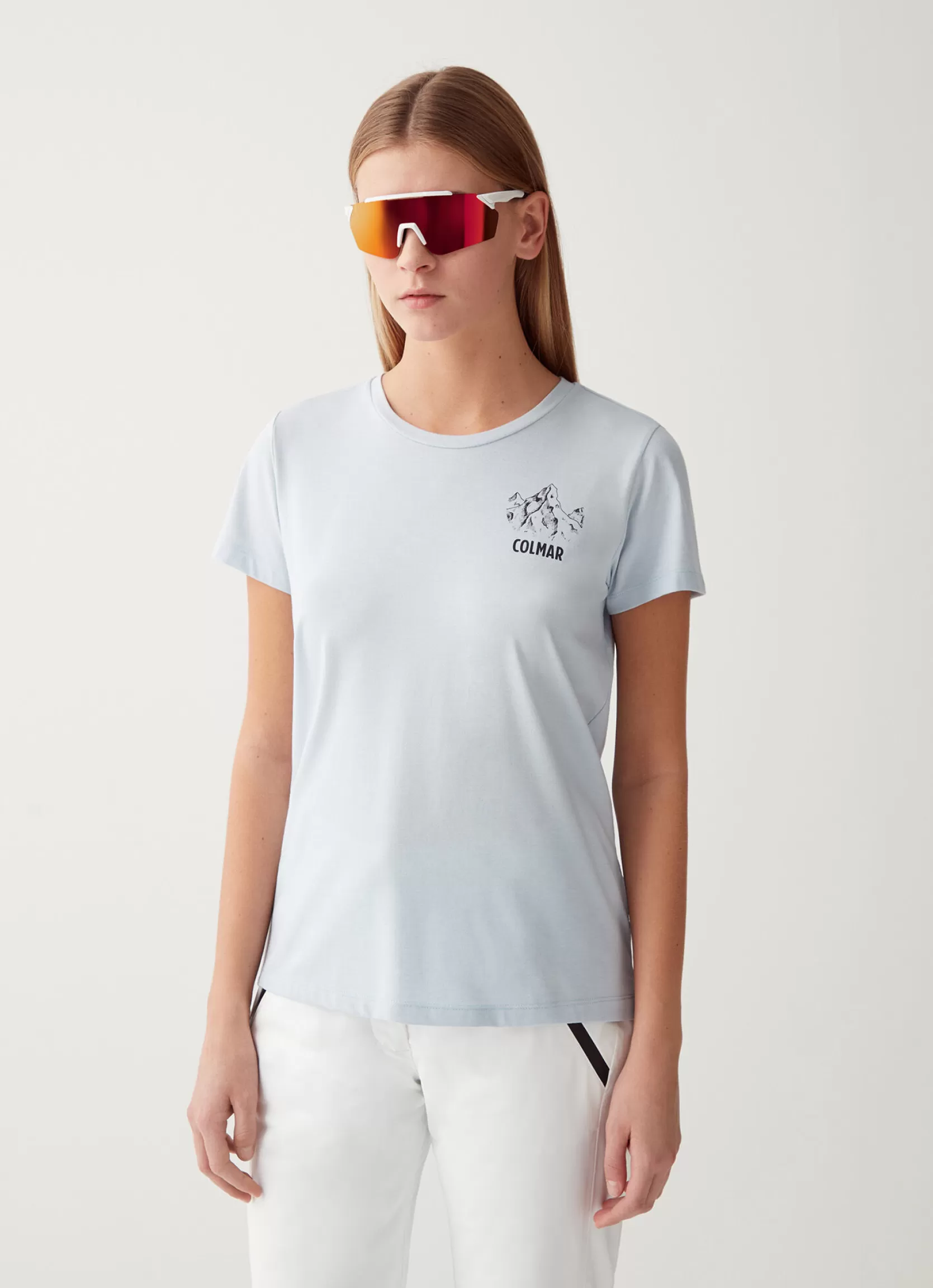 Colmar T-shirt with mountain drawing print | woman Base Layers