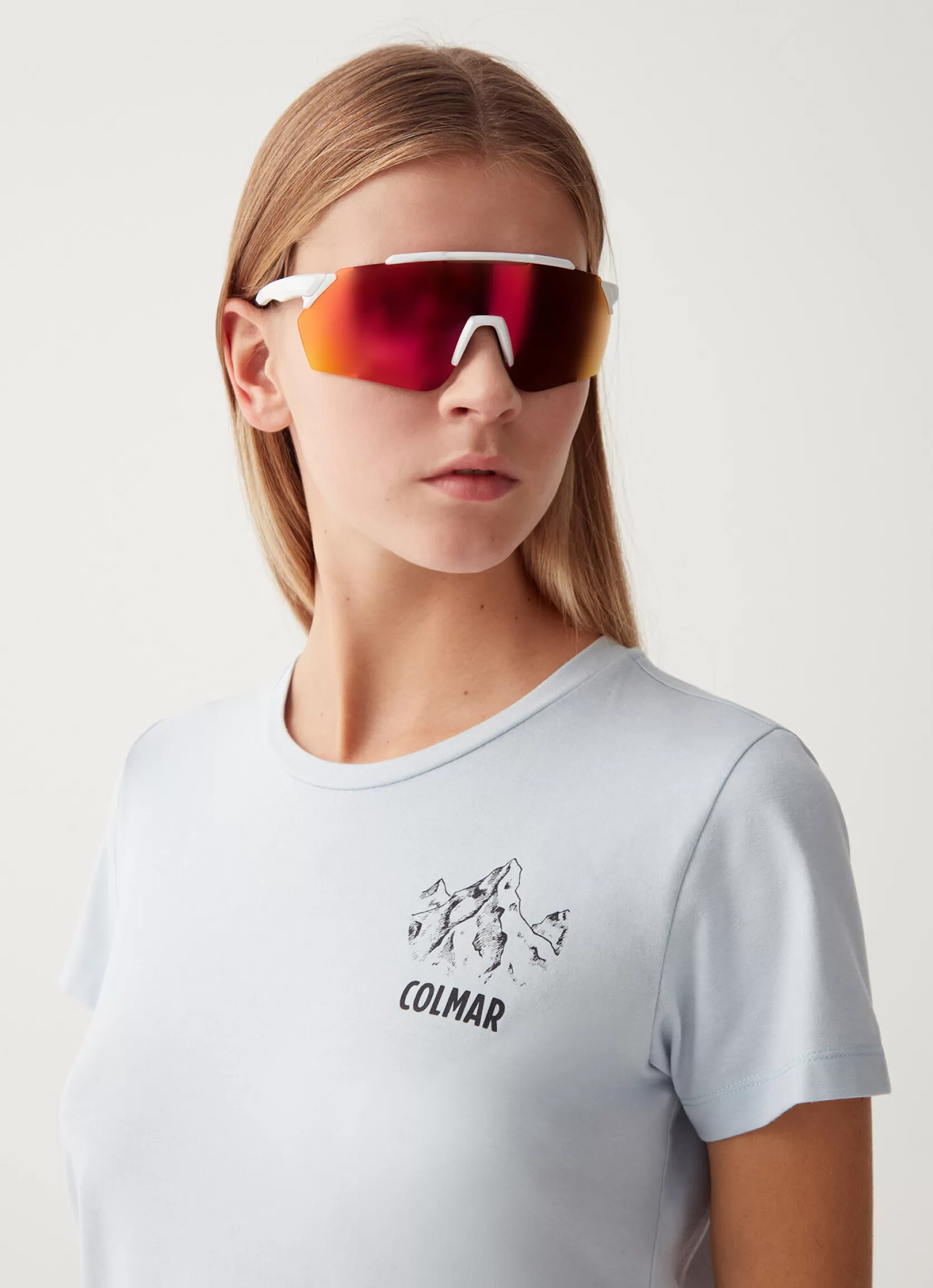 Colmar T-shirt with mountain drawing print | woman Base Layers