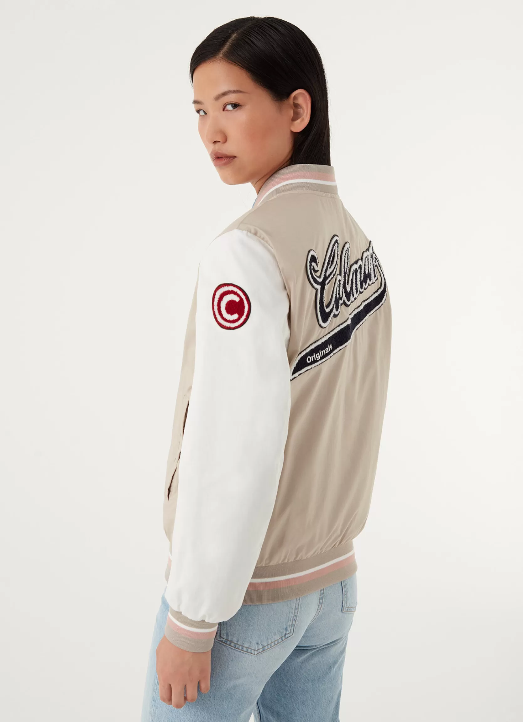 Colmar Varsity colour-block cotton bomber jacket | woman Outlet