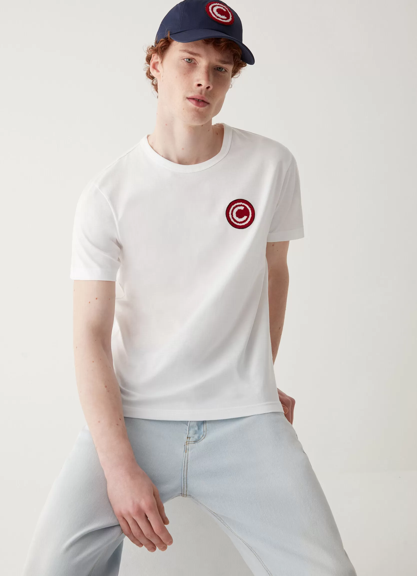 Colmar Varsity T-shirt with print on the back | man Outlet