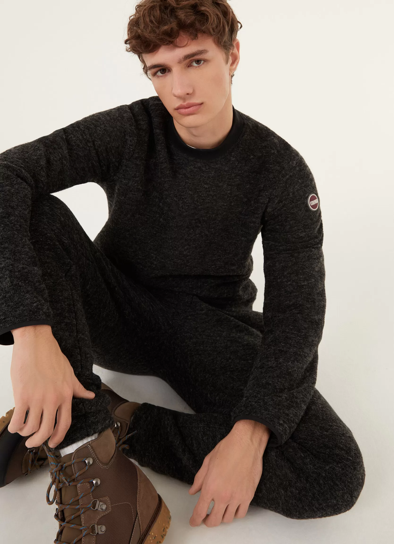 Colmar Warm crew-neck sweatshirt in wool knit | man Outlet