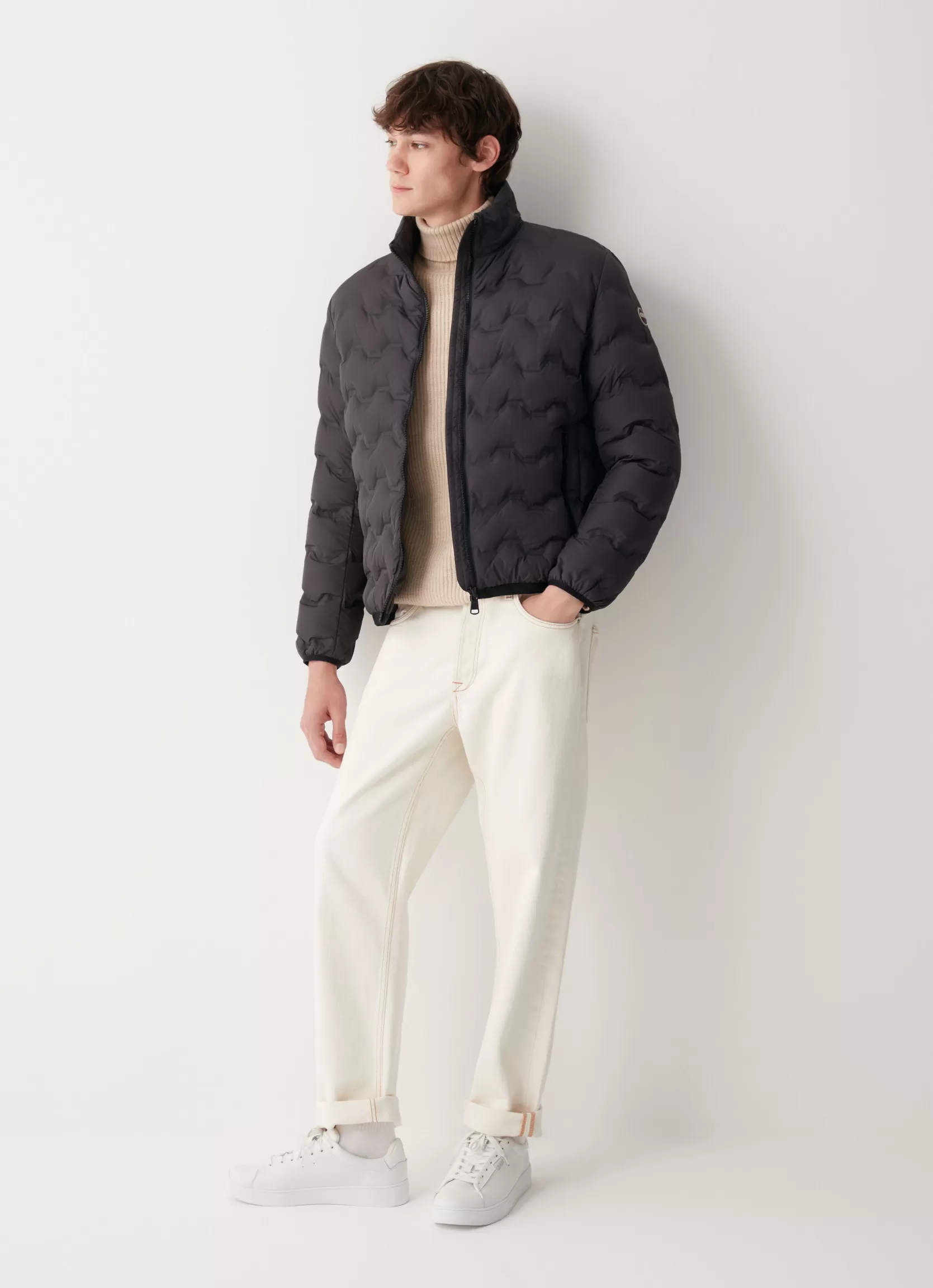 Colmar Wavey quilted down jacket with grosgrain band | man Winter Down Jackets