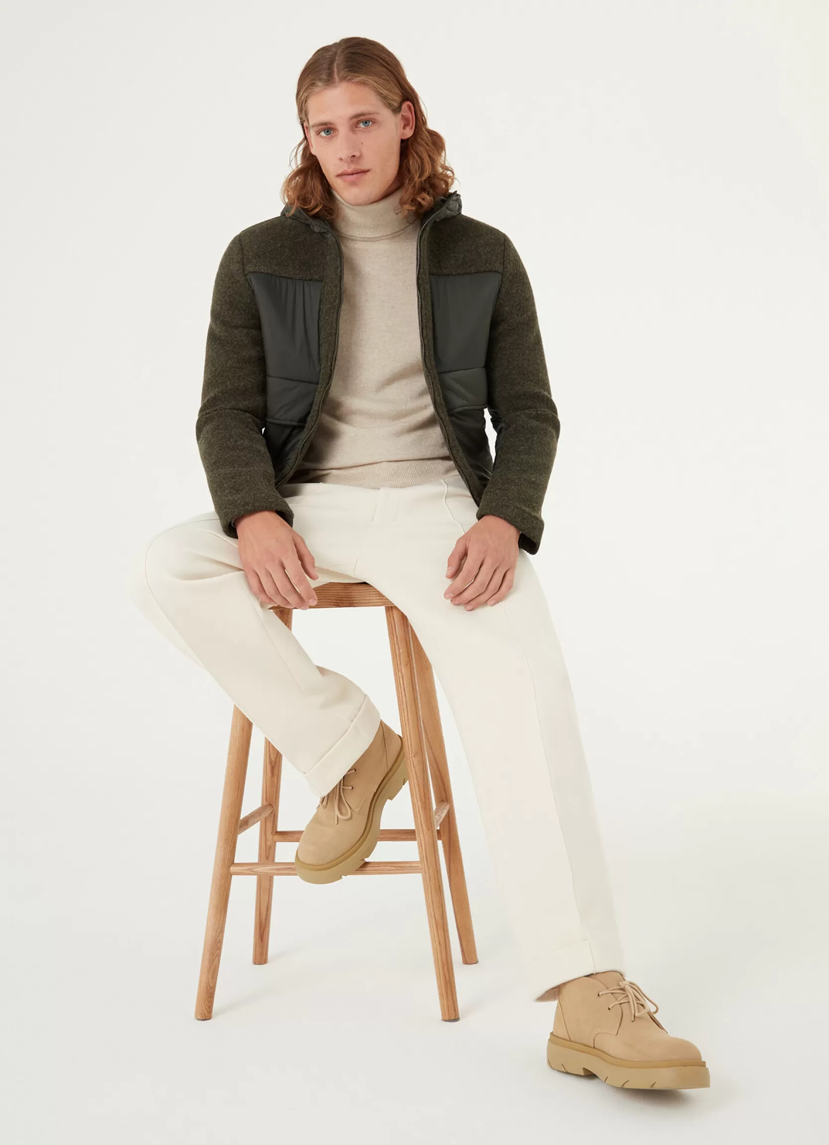 Colmar Wool cloth jacket with nylon inserts | man Outlet