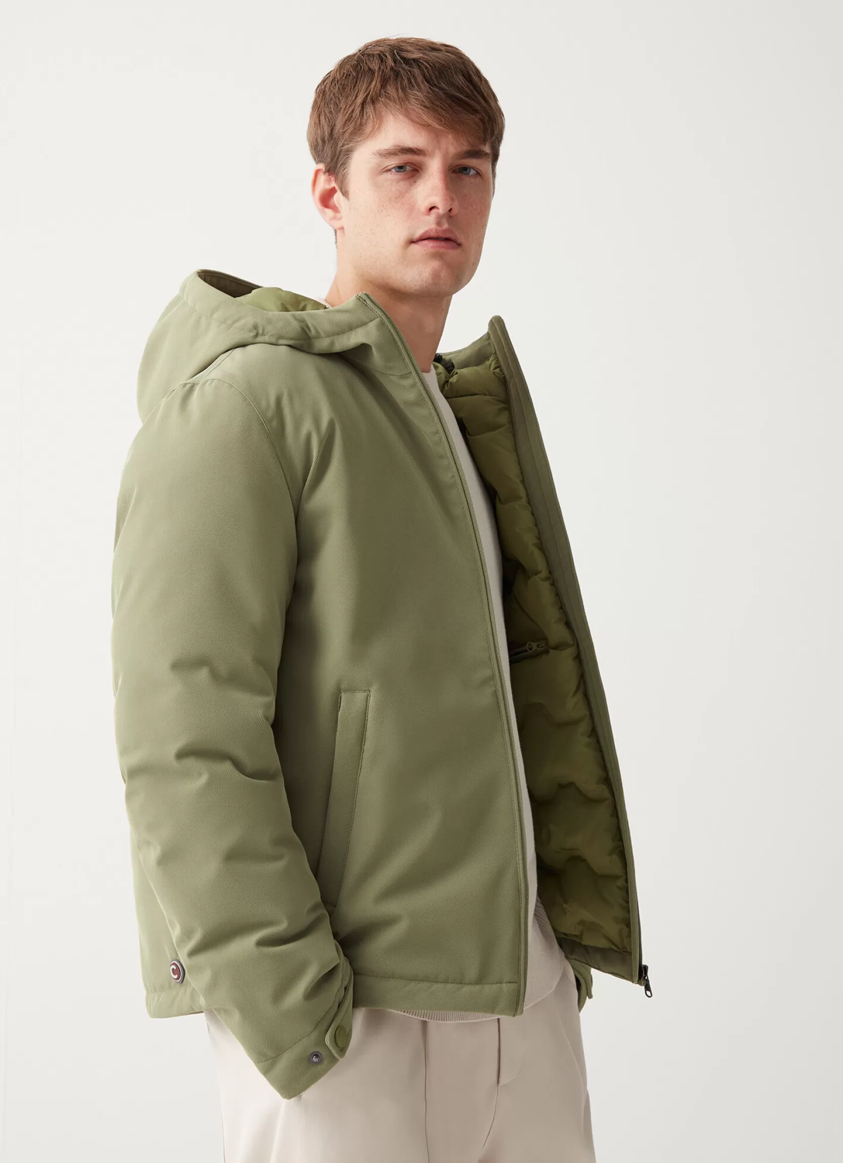Colmar Wool-effect down jacket with fixed hood | man Winter Down Jackets
