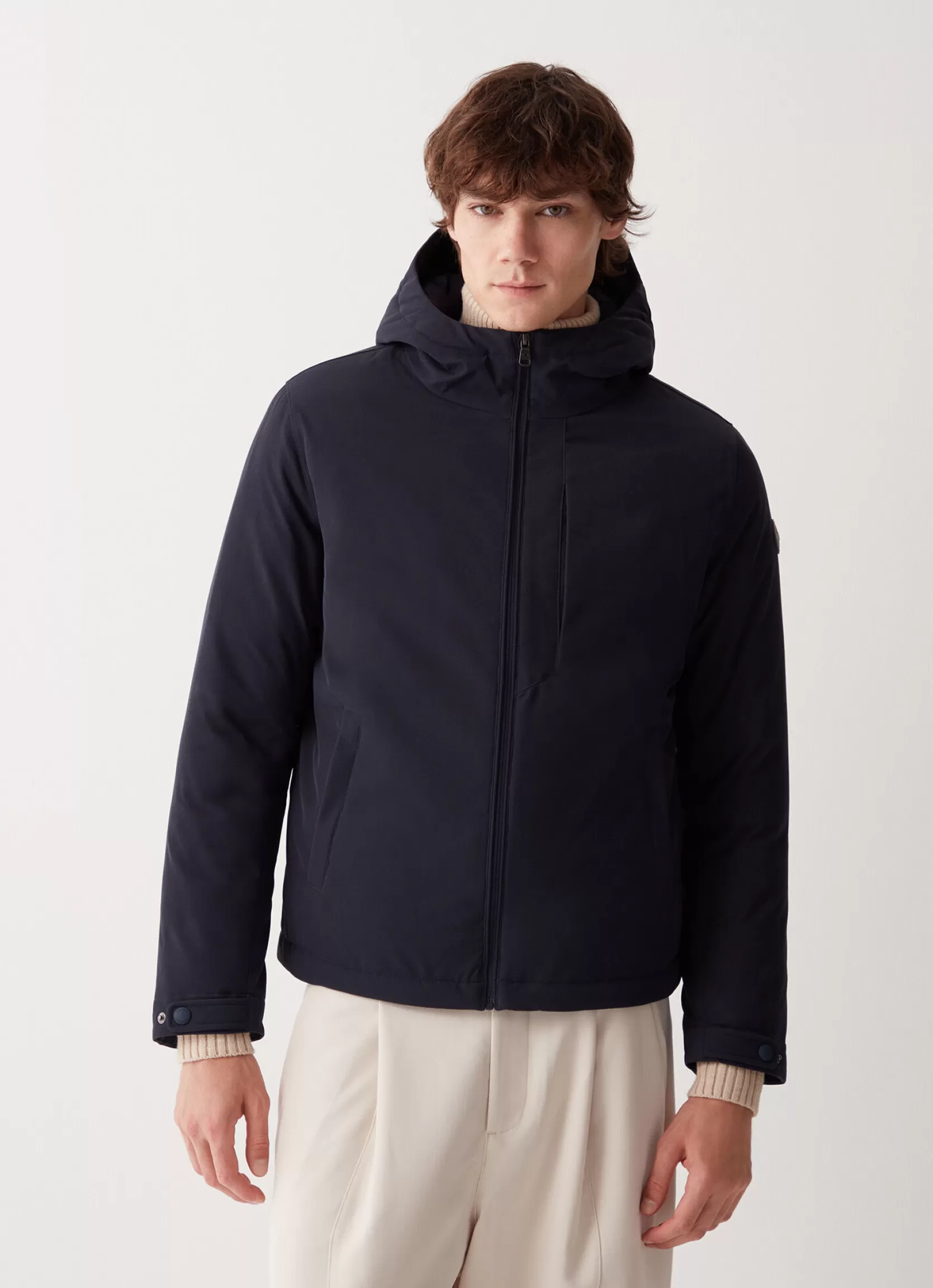 Colmar Wool-effect down jacket with fixed hood | man Winter Down Jackets