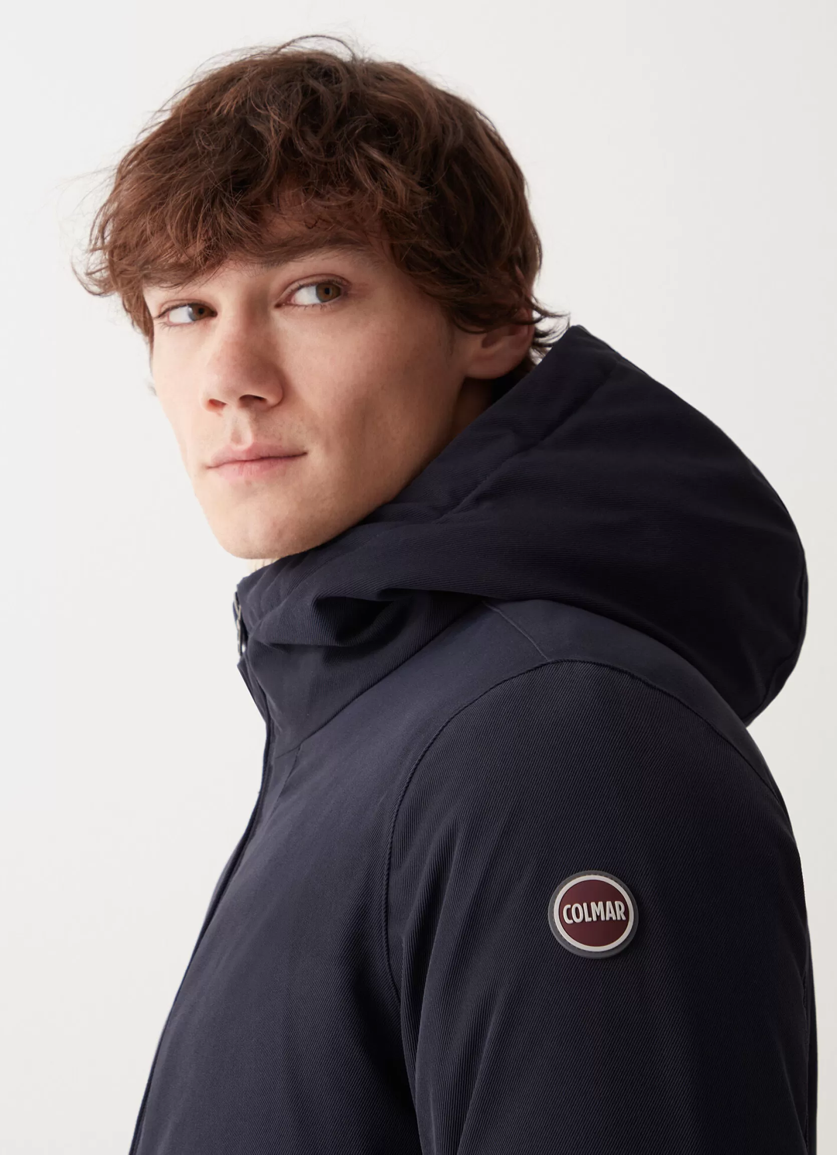 Colmar Wool-effect down jacket with fixed hood | man Winter Down Jackets
